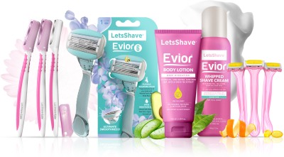 LetsShave Evior Absolute package Full body & Private Part Hair Removal Combo for women(5 Items in the set)