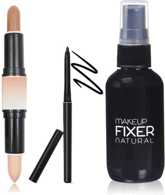 nn fixer with contour stick with blakc eye kajal long lasting using pack of 3(3 Items in the set)