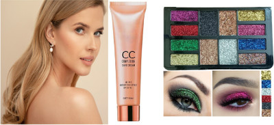 GFSU - GO FOR SOMETHING UNIQUE Glitter Eye Shadow With All In One Foundation(2 Items in the set)
