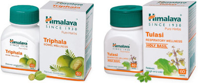HIMALAYA Triphala 60 Tablets With Tulsi 60 Tablet * 120 Tablet(2 Items in the set)