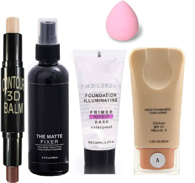 Emijun Contour 3D Stick Matte Waterproof Foundation Primer Fixer And Blender(5 Items in the set)