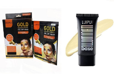 Luipui FACE HIGHLIGHTER (45ML) & GOLD PEEL OF MASK (150ML) PACK OF 2(2 Items in the set)