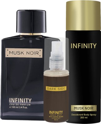 INFINITY Musk Noir EDP Perfume 100ml,Musk Noir Deodorant 200ml,Dark Side Body Mist 35ml(3 Items in the set)