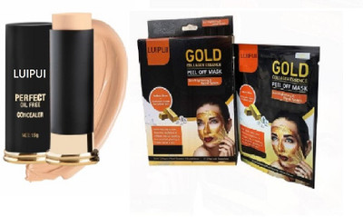 Luipui OIL FREE CONCEALER (15G) AND GOLD PEEL OF MASK (150ML) PACK OF 2(2 Items in the set)