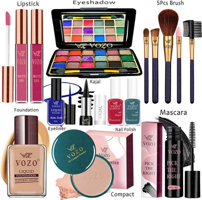 VOZO Makeup Combo Sets One-stop Beauty Package for Beginners and Professionals 143(15 Items in the set)