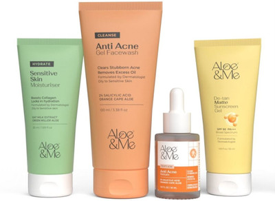 aloe&me Anti Acne Kit with Sunscreen(4 Items in the set)