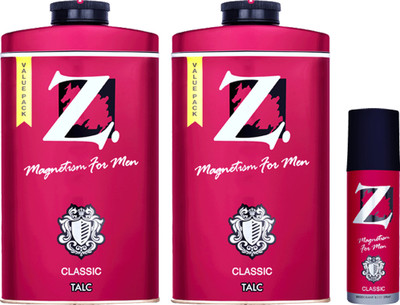 Z - Magnetism for Men Classic Deodorant & Talc l 250g Combo(3 Items in the set)