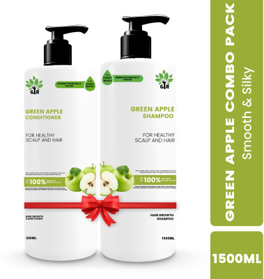 GIR Green Apple Shampoo & Conditioner – Fresh Hair Care with Green Apple Extract(2 Items in the set)