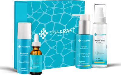 Skinkraft Night Routine Kit | Complete Skincare Set for Nighttime Glow(4 Items in the set)