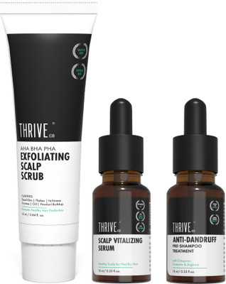 ThriveCo Anti-Dandruff Scalp Repair Kit (Anti-Dandruff Serum + Scalp Scrub + Scalp Serum) (3 Items In The Set) For Rs. 222 @ 59 %