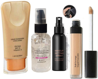 Emijun Matte Waterproof Foundation Primer Fixer And Concealer(4 Items in the set)