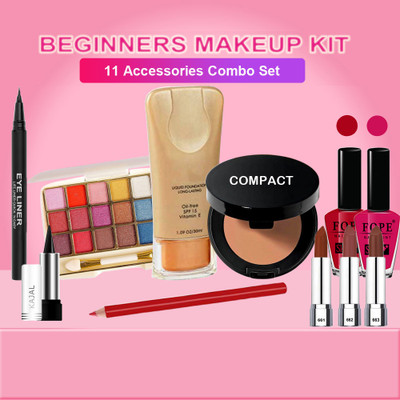 FOPE Beginners makeup kit combo set, medium Tone For women/Girls-11202325(11 Items in the set)