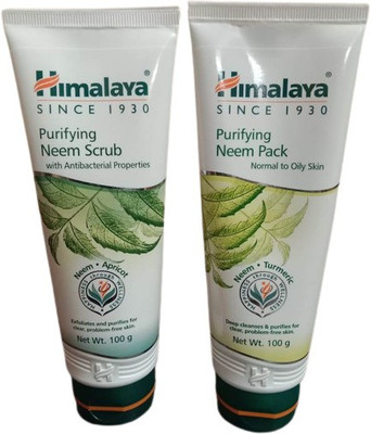 HIMALAYA Herbals Purifying Neem Pack (100g) & Purifying Neem Scrub (100g)(2 Items in the set)