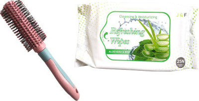 Alkaf hair roller comb + lemon refreshing wipes(2 Items in the set)