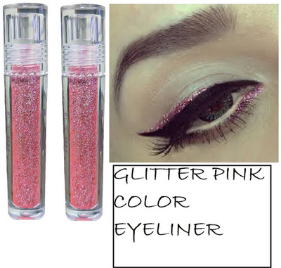 Luipui BEST SMUDGE PROOF GLITTER PINK COLOR EYELINER PACK OF 2(1 Items in the set)
