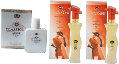 MONET 1 CLASSIQUE PERFUME 50ML , 2 LADY 
PERFUME 30ML EACH , PACK OF 3 Eau de Parfum  -  110 ml(For Men & Women)
