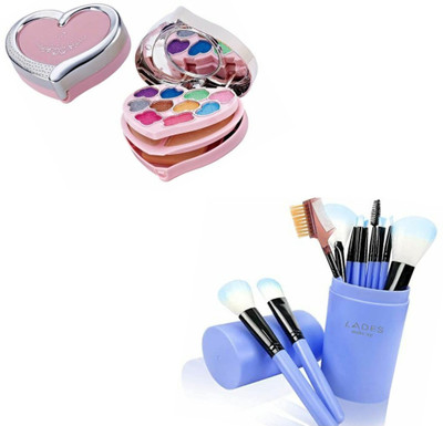 WEEPER All In One Mini Makeup Kit For Women & 12 Pcs Makeup Soft Brush With Storage Box(2 Items in the set)