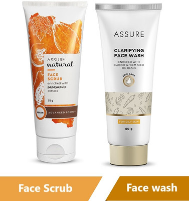 ASSURE Natural Face Scrub with Face Wash combo(2 Items in the set)