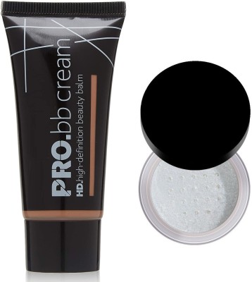 YAWI Matte finish tube foundation with shimmery powder white highlighter(2 Items in the set)