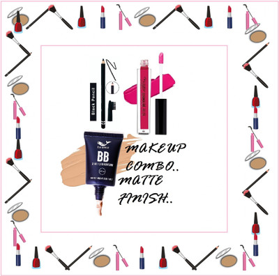 BLUEMERMAID NEW MATTE FINISH MAKEUP COMBO KIT FOR WOMEN(3 Items in the set)