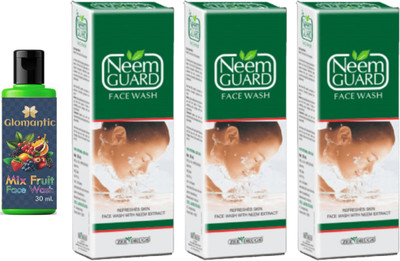 glomantic Mix Fruit Face Wash & Neem Guard Face Wash 3pcs(2 Items in the set)