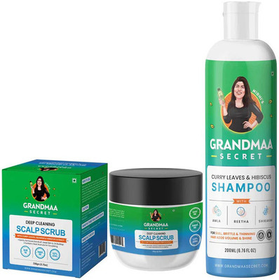 NIDHI'S GRANDMAA SECRET Dandruff Control Combo with Scalp Scrub and Sulfate Free Shampoo(2 Items in the set)