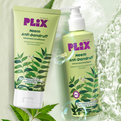 The Plant Fix Plix Neem Anti-Dandruff Advanced Kit | Shampoo & Conditioner | Reduces Dandruff(2 Items in the set)