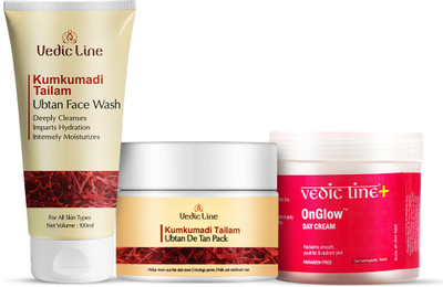 Vedic Line Kukuadi Tailm De Tan Kit, (Pack Of 3) 300ml(3 Items in the set)