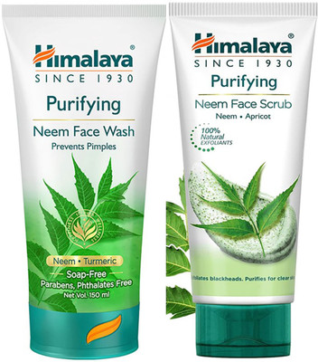 HIMALAYA Purifying Neem Face Wash 150ml With Neem Scrub 100g(2 Items in the set)