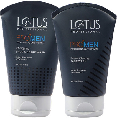 Lotus Professional Promen Face & Beard Wash_100ml & Power Cleanse Facewash_100ml(2 Items in the set)