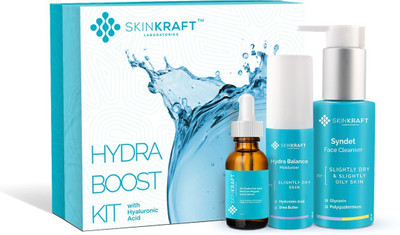 Skinkraft Hydra Boost Kit, Face Wash + Moisturiser + Face Serum - Pack Of 3(3 Items in the set)