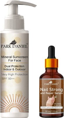 PARK DANIEL Dual Protection SPF 50++ Sunscreen 100ml & Nail Strong and Repair Serum 30ml(2 Items in the set)