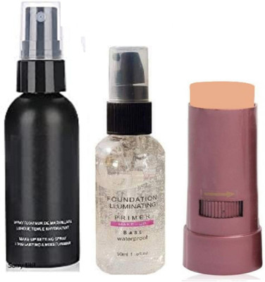 Latixmat MAKEUP BASE PRIMER ,CONCEALER STICK & FACE SPRAY FOR ALL SKIN TYPE(3 Items in the set)