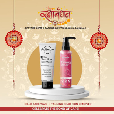 ACTIWOW Hello Skin Face Wash & Tanning Dead Skin Remover with Herbal Blend(2 Items in the set)