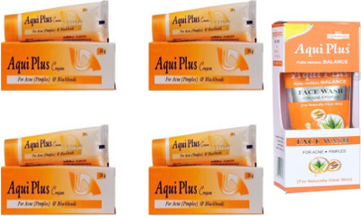 HAPDCO Aqui plus cream 4 with 1 aqui face wash(5 Items in the set)