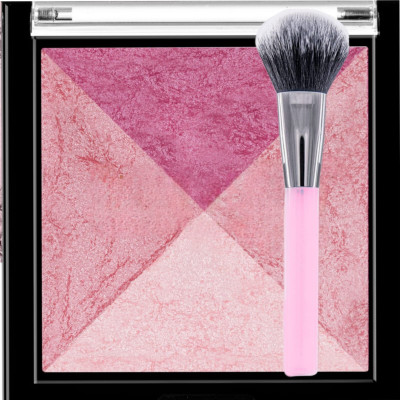 Facejewel Lightweight Baked Blusher and Highlighter with Blends effortlessly Brush Long lasting(2 Items in the set)