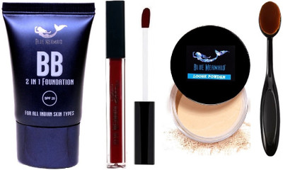 BLUEMERMAID Sweat Proof new makeup combo for long lasting makeup for women(4 Items in the set)