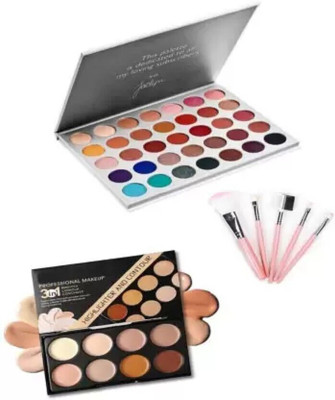 Lenon Eyeshadow the Hill Palette 40 colors & 8 Contour Highlight Concealer(3 Items in the set)