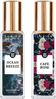 Luxify Scent Ocean Breeze and Cafe Rose | Long-Lasting | Luxury Gift Pack(2 Items in the set)