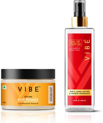 VIBE Ultimate Style & Fragrance Combo: Premium Hair Pomade + Exquisite Perfume Se(2 Items in the set)