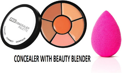 Maryville 5 IN 1 CONCEALER WITH 1 MAKEUP SPONGE PERFECT EASY TO USE PACK OF 2(2 Items in the set)