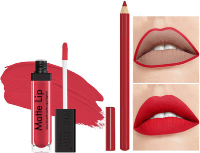 Wonholli Matte Red Lip Liner and Lipstick Makeup Set(2 Items in the set)