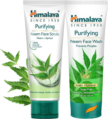 HIMALAYA PURIFYING NEEM FACE WASH 100ML + FACE SCRUB 100G(2 Items in the set)