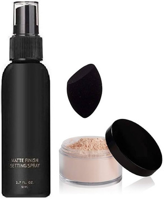 ADJD MATTE FINISH POWDER WITH MAKEUP SETTING FIXER(2 Items in the set)