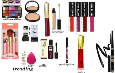 Zailie Best Makeup Kit Premium Quality Makeup Combo All in One 19 in 1(19 Items in the set)
