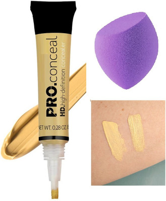 Latixmat Liquid Light Weight Full Coverage & Matte finish Concealer With Unique Shape Makeup Blender(2 Items in the set)