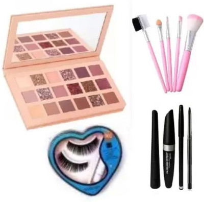 lately MAKEUP COMBO WITH EYESHADOW 3IN1 MASKARA EYELASH MAKEUP BRUSH(6 Items in the set)