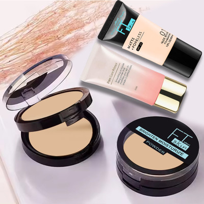 adbeni Imported Smooth Finish Set | Foundation, Compact Powder & Primer | Long-Lasting(3 Items in the set)