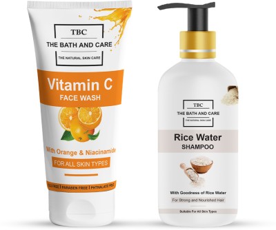 TBC - The Bath and Care Vitamin C Face Wash with Rice Water Shampoo(2 Items in the set)