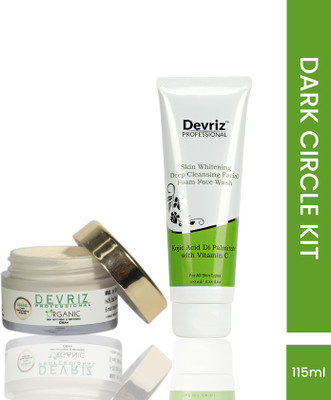 DEVRIZ PROFESSIONAL Skin Dark Circle Kit for Glowing & Skin Brightening Paraben Free For All Skin Type(2 Items in the set)